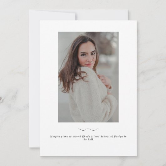 Modern 2 Afstuderen voor foto's zwart-wit Aankondiging (Achterkant)