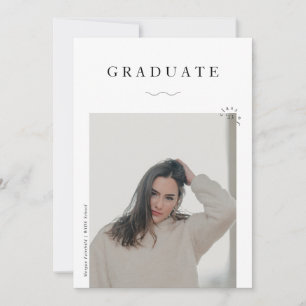 Modern 2 Afstuderen voor foto's zwart-wit Aankondiging