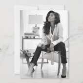 Modern 2 Foto 40e Verjaardag Wit Zwart Kaart (Achterkant)