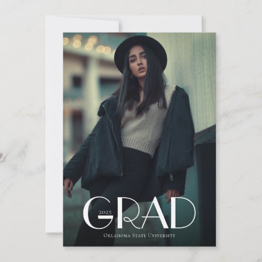 Modern 2 Foto Afstuderen Aankondiging (Voorkant)