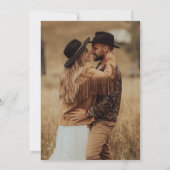 Modern 2 Foto Bruiloft Save the Date (Achterkant)