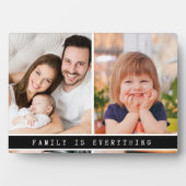 Modern 2 foto collage familie is alles citaat fotoplaat (voorkant)