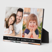 Modern 2 foto collage familie is alles citaat fotoplaat (Zijkant)