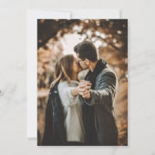 Modern 2 foto Elegant Script bruiloft Kaart (Achterkant)