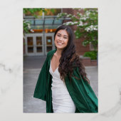 Modern 2 Foto Fade Graduation Party Folie Uitnodiging (Achterkant)