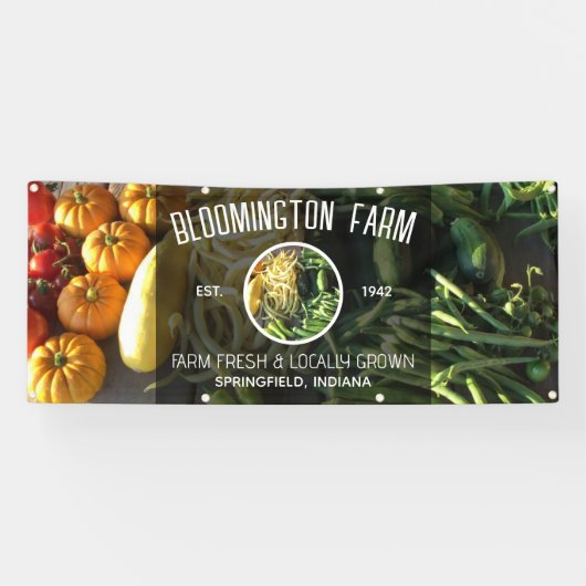 Modern 2 foto familie Boerderij bedrijf Spandoek (Horizontaal)