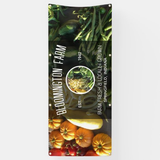 Modern 2 foto familie Boerderij bedrijf Spandoek (Verticaal)