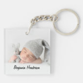 Modern 2 Foto gebaptized Sleutelhanger (Achterkant)