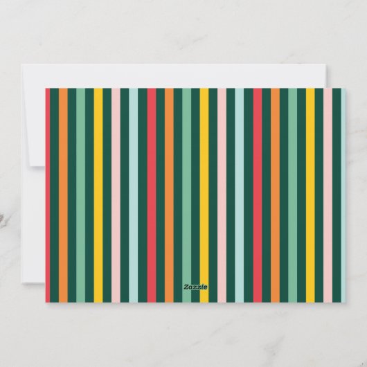 modern 2 foto helder familie kerst simpel feestdagenkaart (Achterkant)