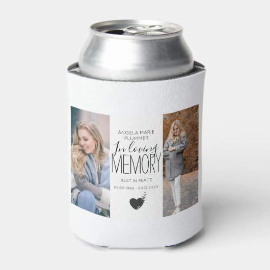 Modern 2 foto in het liefdevol geheugendistributie blikjeskoeler (Blikje Voorkant)