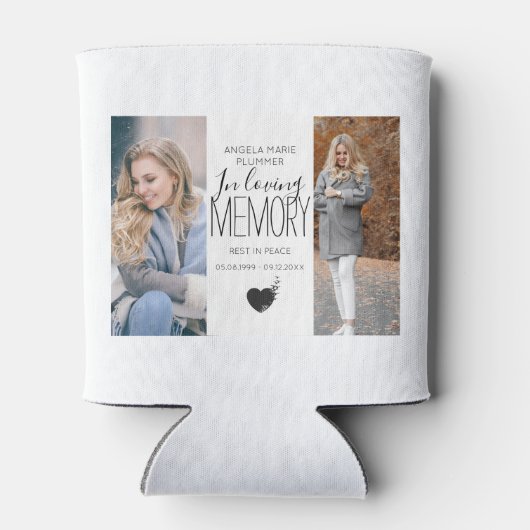 Modern 2 foto in het liefdevol geheugendistributie blikjeskoeler (Achterkant)