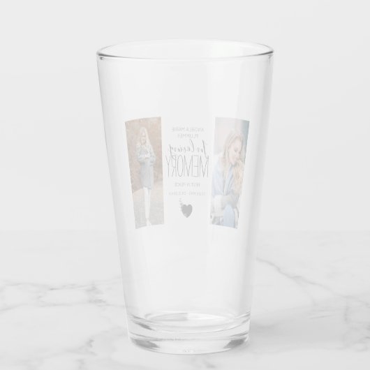 Modern 2 foto in het liefdevol geheugendistributie glas (Achterkant)