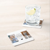 Modern 2 foto in het liefdevol geheugendistributie kartonnen onderzetters (Insitu)