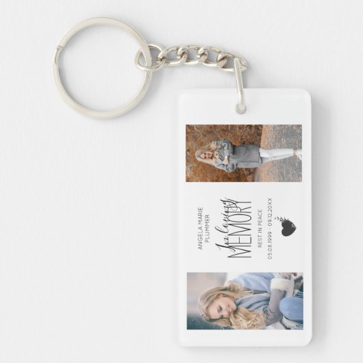 Modern 2 foto in het liefdevol geheugendistributie sleutelhanger (Voorkant)