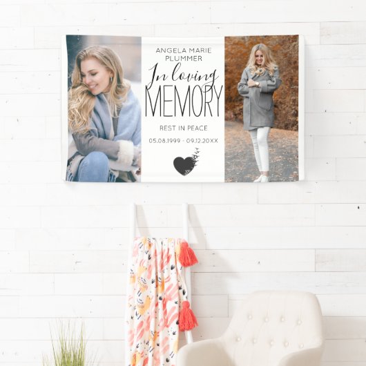 Modern 2 foto in het liefdevol geheugendistributie spandoek (Insitu)