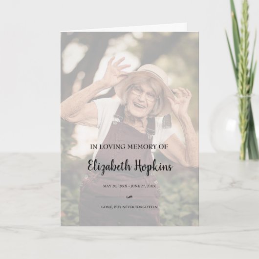 Modern 2 foto in het liefdevol Memory Funeral Prog Programma (Voorkant)