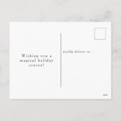 Modern 2 foto Joyful Script Christmas Green Feestdagenkaart (Achterkant)