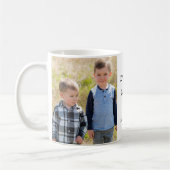 Modern 2 foto Love You Daddy Vaderdag Gift Koffiemok (Links)