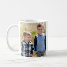 Modern 2 foto Love You Daddy Vaderdag Gift Koffiemok