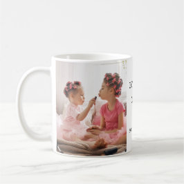 Modern 2 foto Love You Daddy Vaderdag Gift Koffiemok