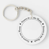 Modern 2 Foto Memorial Forever in ons hart Sleutelhanger (Voorkant)