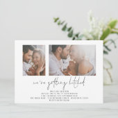 Modern 2 Foto met gehitte bruiloft Kaart (Staand voorkant)