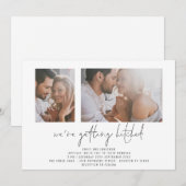 Modern 2 Foto met gehitte bruiloft Kaart (Voorkant / Achterkant)