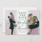 Modern 2 foto-paar save the date (Voorkant)
