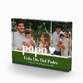 Modern 2 Foto Papa Vaderdag Photo Block (Rechts)