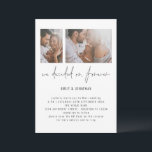 Modern 2 Foto QR Code Romantic Wedding Kaart<br><div class="desc">Modern 2 QR-code Romantic Wedding voor fotoscript. Informele moderne elegantie om je gasten uit te nodigen voor je bruiloft. Vervang eenvoudig de twee steekproeffoto's met uw eigen favorieten. Wij Besloten op Forever is in een elegant handschrijvend stijl plaatste manuscript, en verpersoonlijken gemakkelijk de rest van de tekst. Voeg uw QR-code...</div>