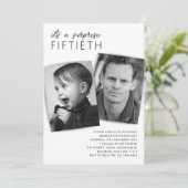 Modern 2 Foto verrassend 50e verjaardag Kaart (Staand voorkant)