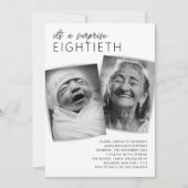 Modern 2 Foto verrassend 80e verjaardag Kaart (Voorkant)