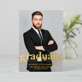 Modern 2 fotograaf folie uitnodiging (Staand Voorkant)