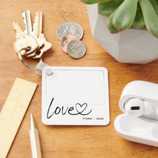 Modern 2 fotoliefhebbers sleutelhanger (Bureau)