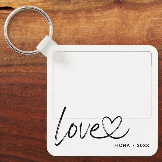 Modern 2 fotoliefhebbers sleutelhanger (Voorkant)