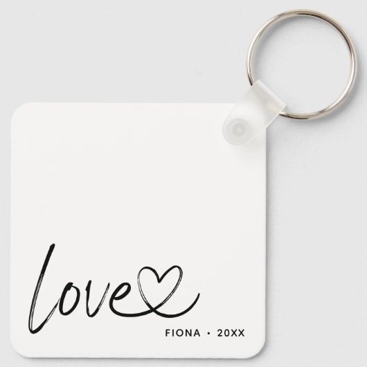 Modern 2 fotoliefhebbers sleutelhanger (Achterkant)