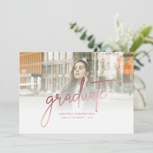 Modern 2 foto's Afstudeerder 2025 Afstuderen Aankondiging (Staand voorkant)