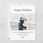 Modern 2 foto's Familie Kerst Kaart (Achterkant)