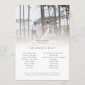 Modern 2 Foto's Overlay Script Weddenschap Programmakaart (Achterkant)