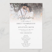 Modern 2 Foto's Overlay Script Weddenschap Programmakaart (Voorkant)