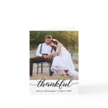 Modern 2 fotoscript bedankt bruiloft