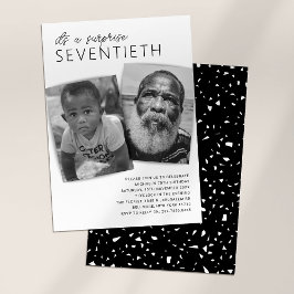 Modern 2 Fotoverrassingen 70e verjaardag Kaart