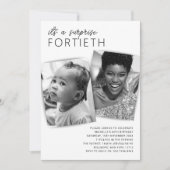 Modern 2 Fotoverrassingsfeest 40e verjaardag Kaart (Voorkant)