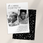 Modern 2 Fotoverrassingsfeest 40e verjaardag Kaart