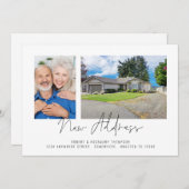 Modern 2 het Manuscript van Foto's Nieuw Adres Aankondiging (Voorkant / Achterkant)