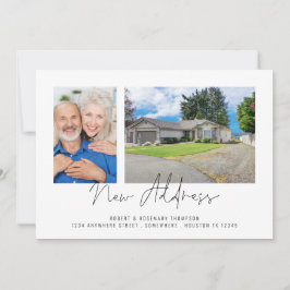 Modern 2 het Manuscript van Foto's Nieuw Adres Aankondiging