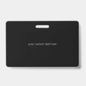 Modern 2 Initiaal Patroon | Zwart & Wit Badge (Achterkant)