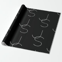 Modern 2 Initiaal Patroon | Zwart & Wit