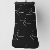 Modern 2 Initiaal Patroon | Zwart & Wit Golfheadcover (Draai 90)