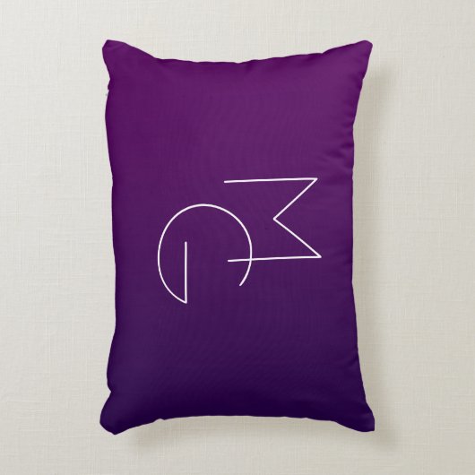 Modern 2 Initialen | Deep Paars subtle Ombre Accent Kussen (Voorkant(Verticaal))